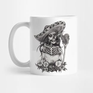 Sketch Skeleton Love Heart Mug